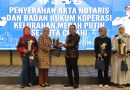 PENYERAHAN AKTE NOTARIS KOPERASI KELURAHAN MERAH PUTIH KOTA CIMAHI