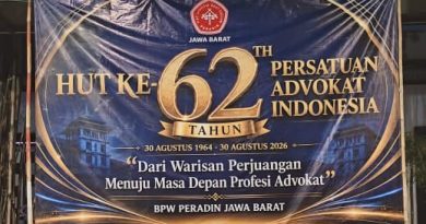 HUT ke-62 PERADIN, BPW Jawa Barat Perkuat Profesionalisme dan Solidaritas Advokat