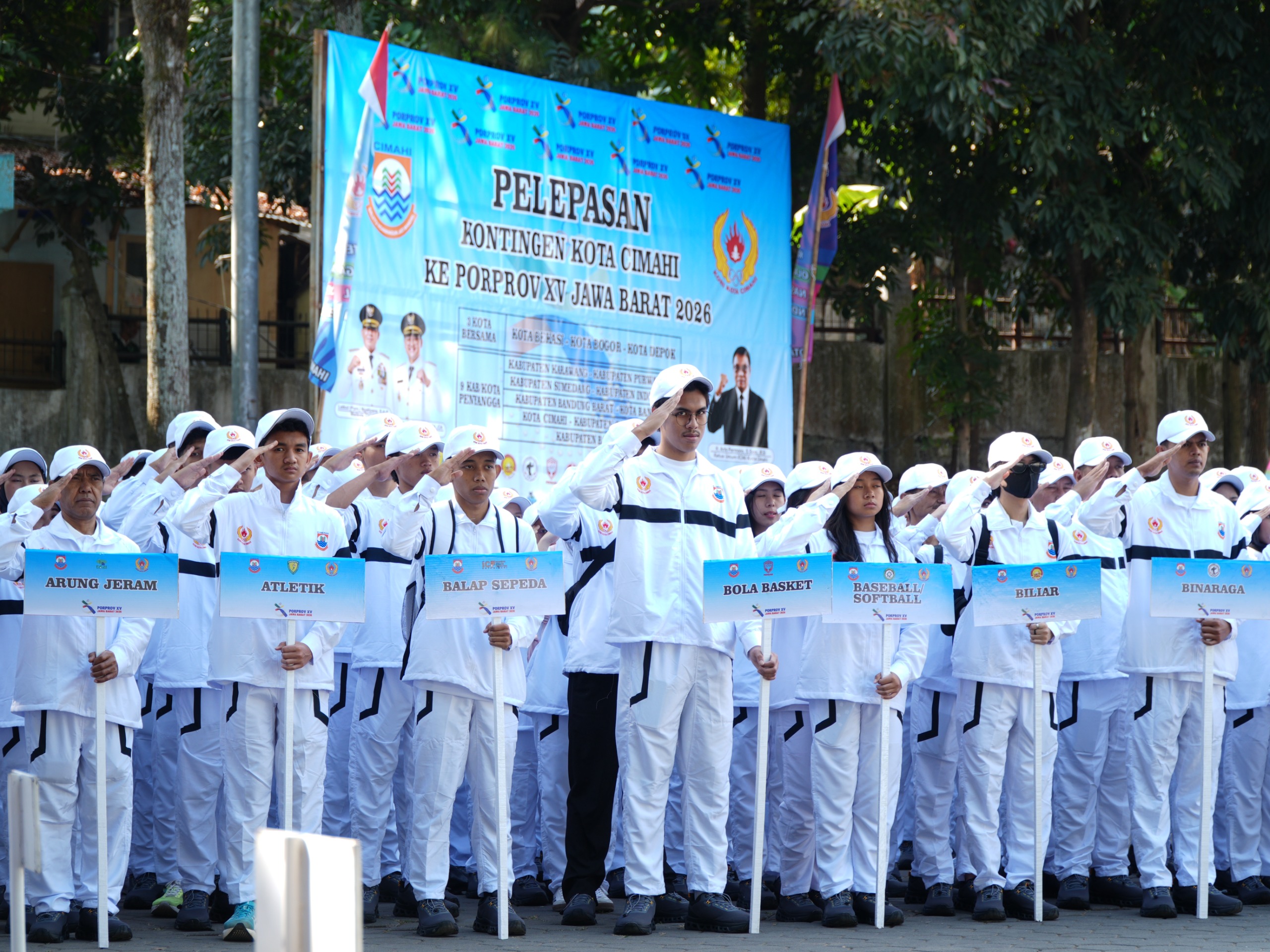 Kota Cimahi Lepas Kontingen Porprov Jabar XV, 637 Atlet Siap Berjuang Raih Prestasi